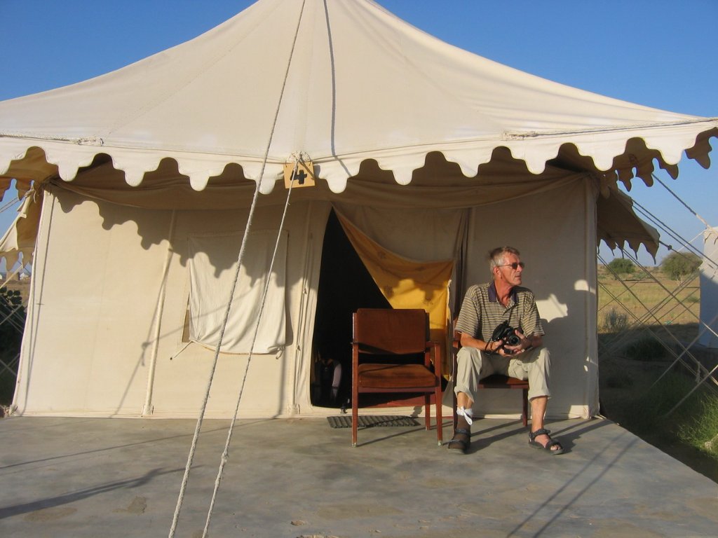 26-In front of our luxury tent in the dessert.jpg - In front of our luxury tent in the dessert